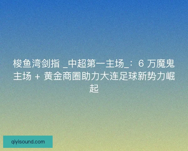 梭鱼湾剑指 _中超第一主场_：6 万魔鬼主场 + 黄金商圈助力大连足球新势力崛起